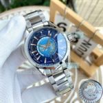 Replica Omega Seamaster Aqua Terra Worldtimer SS Blue Dial 43mm Watch